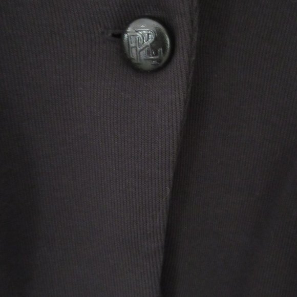 Ralph Lauren Unlined One Button Black Blazer SZ 14 - Picture 4 of 5